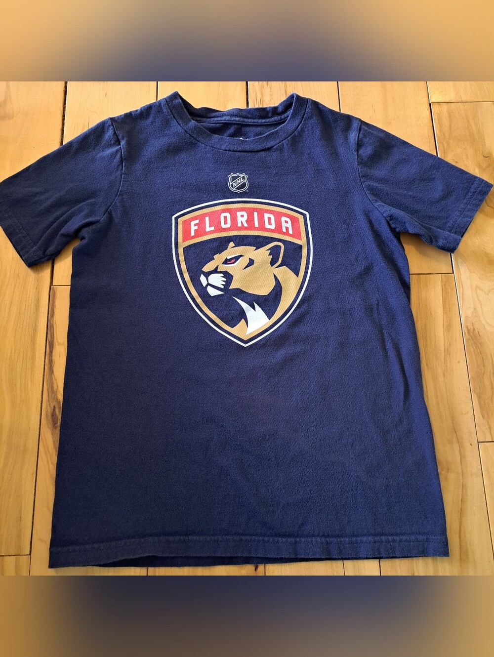 Youth Florida Panthers Red Primary Logo T-Shirt Blue Size Small